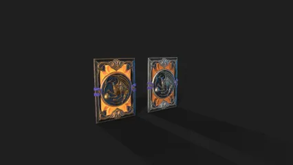 游戏道具 卡 卡片 魔法卡片 魔法书 魔法阵3D模型