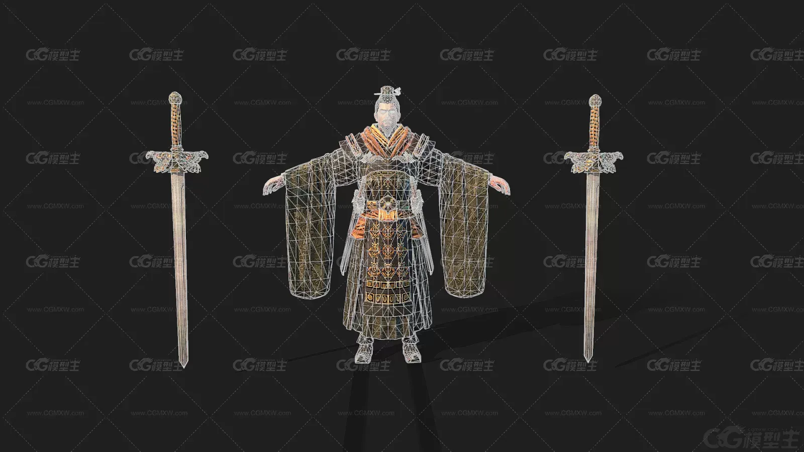 三国 古代将军 武将   国风 次时代 武侠 王爷 刘备 主公3D模型-2