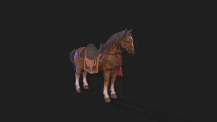 游戏 战马 棕马 骑宠 宝马 千里马 坐骑良驹3D模型