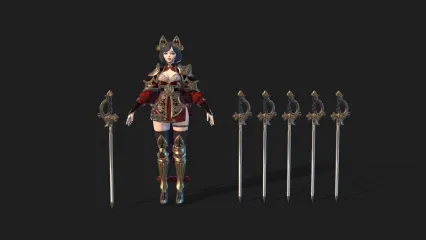 次时代写实 三国 古代女将军  女战士  国风角色 女剑客 女剑士 女侠3D模型