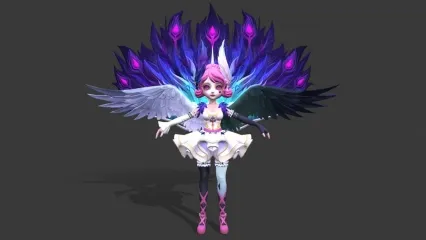 二次元次时代王者荣耀角色模型 小美女 小萝莉 小天使 小魔仙 小仙女 小魔女3D模型