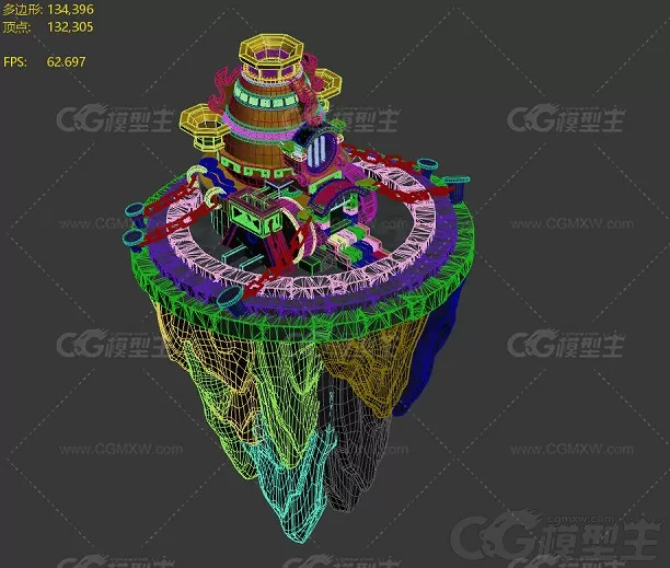 主城区建筑  铁匠台 炼丹炉 祭坛 火炉 炼药房3D模型-2