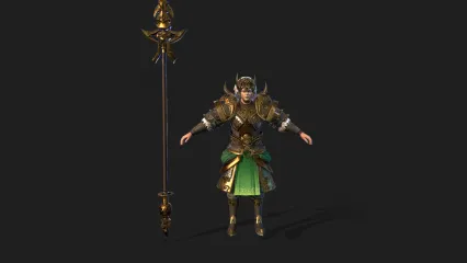 次时代写实 三国 古代将军 武将 战士 国风角色长枪大将军 战神 士兵3D模型
