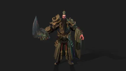 次时代写实 三国 古代将军 武将 战士 国风角色 关羽 战神 大将军 关二爷3D模型