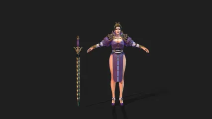 次时代写实 古代美女 刺客 杀手 长剑 国风角色