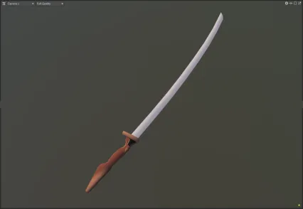 二次元长刀 短刀 武士刀 太刀游戏3d模型 带绑定动画人物