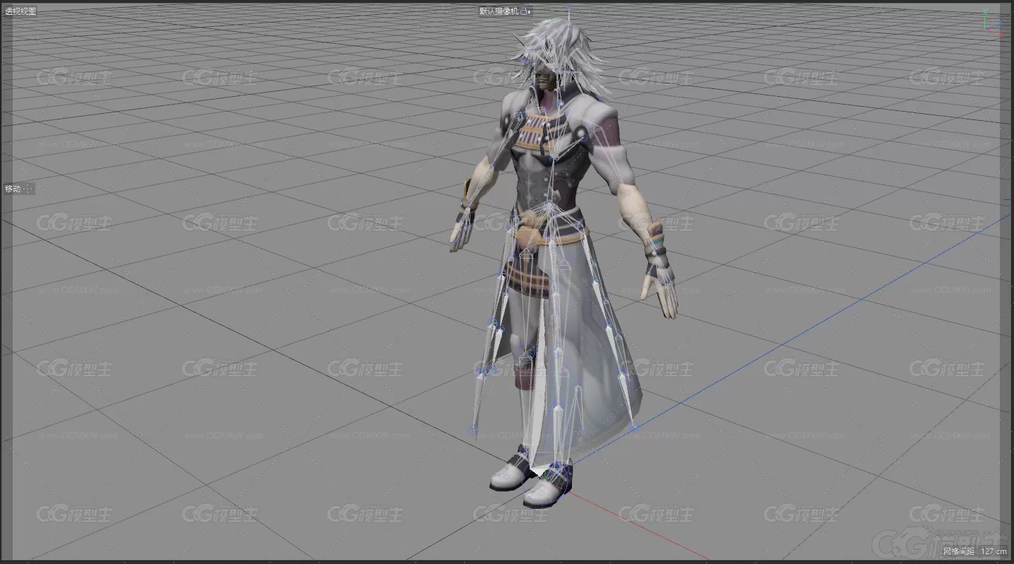 二次元暗黑使者 黑暗魔法师 兽人 外星战士游戏3d模型 带绑定动画人物-3