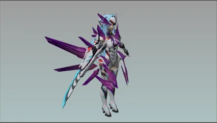 二次元小萝莉 小美女 科幻女战士 未来女士兵 女勇士 女机器人游戏3d模型 带绑定动画