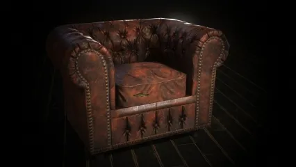 沙发 皮质单人沙发 皮沙发3D模型