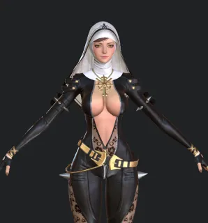 Overhit-Bati_Minon 巴蒂 修女战士 女战士3D模型