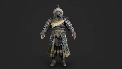 蒙古可汗 蒙古战士 勇士 古代蒙古士兵 壮士 蒙古骑兵 3D模型