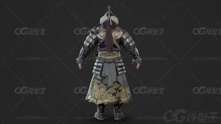 蒙古可汗 蒙古战士 勇士 古代蒙古士兵 壮士 蒙古骑兵 3D模型-2