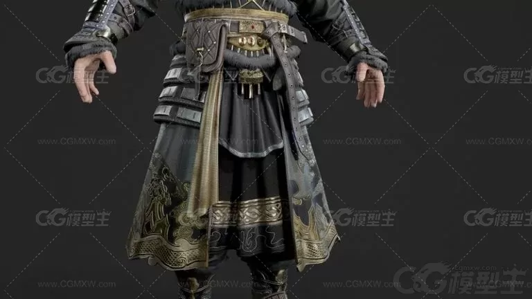 蒙古可汗 蒙古战士 勇士 古代蒙古士兵 壮士 蒙古骑兵 3D模型-3