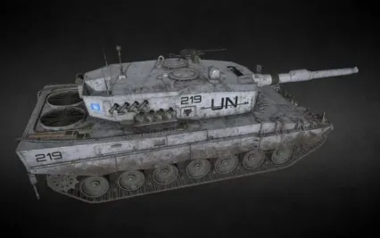 豹式主战坦克 维和装甲车 现代坦克武器3D模型