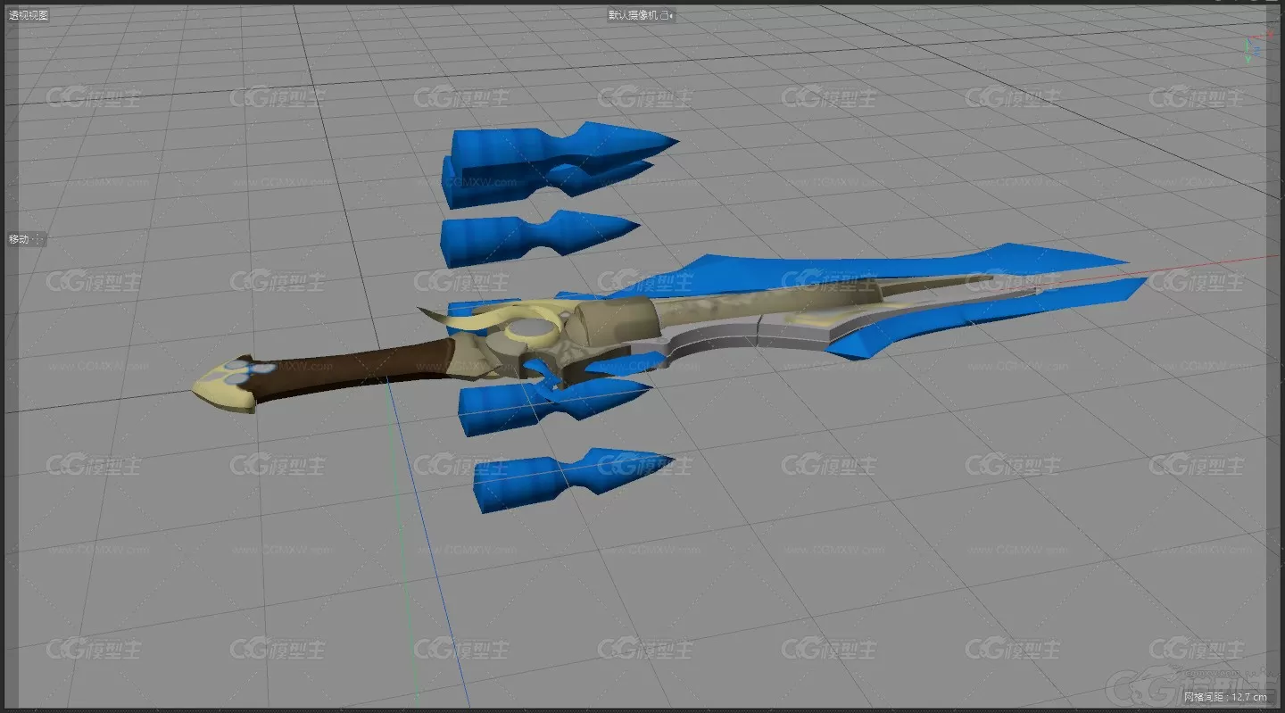 二次元激光刀 激光武器 科幻大刀游戏3d模型-2