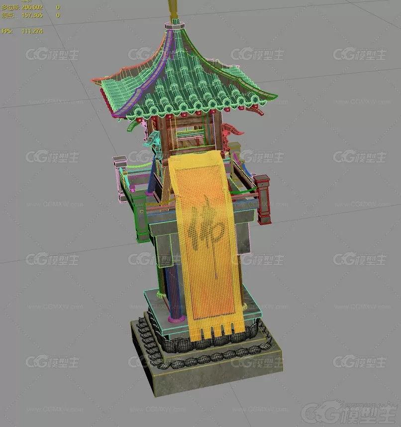 古建筑 佛家建筑 佛塔 中国风建筑 塔楼 防御塔3D模型-2