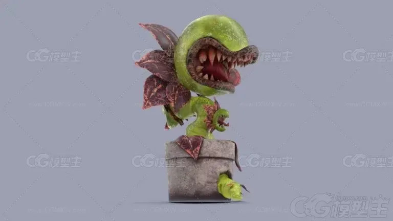怪兽植物 食人花 花妖 怪物3d模型-2