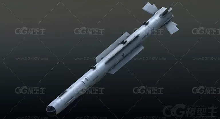 PL-10导弹（中国空空导弹）飞机导弹3d模型-1