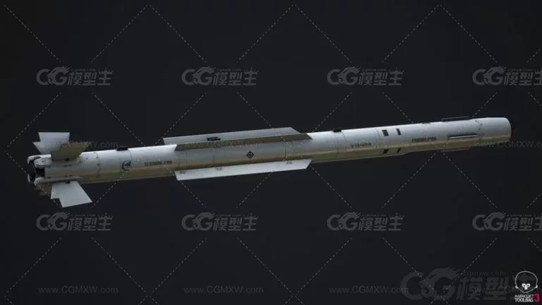 PL-10导弹（中国空空导弹）飞机导弹3d模型-5