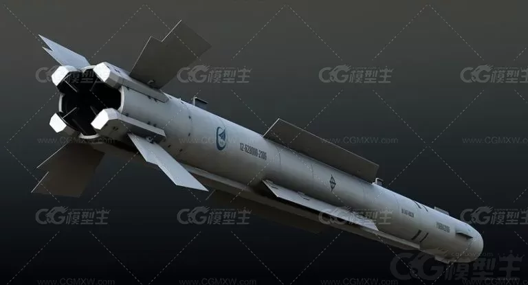 PL-10导弹（中国空空导弹）飞机导弹3d模型-7