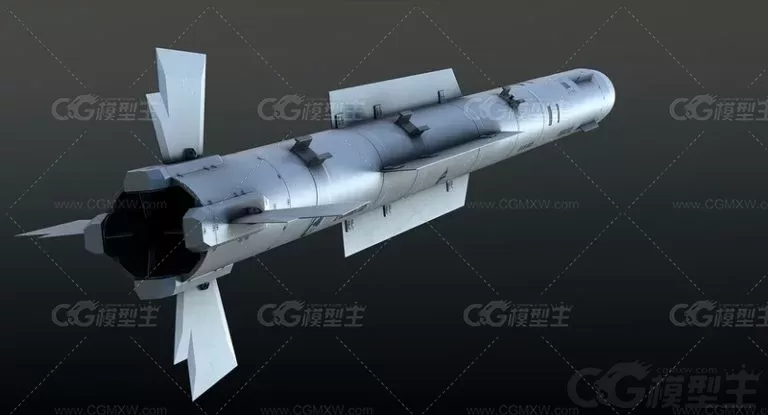 PL-10导弹（中国空空导弹）飞机导弹3d模型-8