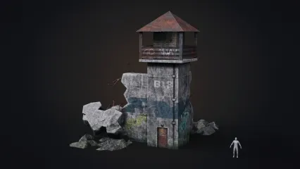 监狱塔 塔楼 石墙 石楼3D模型