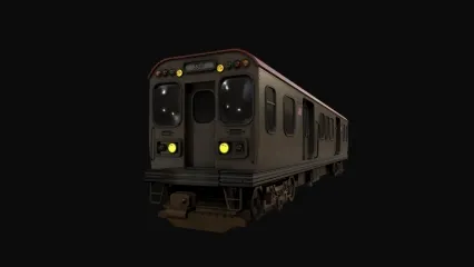 芝加哥老火车 地铁 火车头 城铁3D模型