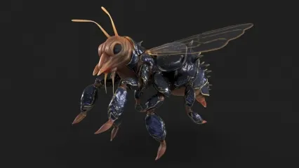 写实蜜蜂 昆虫3D模型