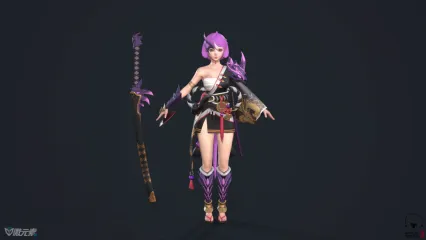 鬼族小萝莉武士 女武士 女战士 美女刺客 次时代RPG游戏角色3D模型