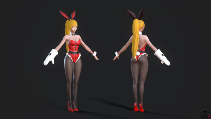 OverHit-兔女郎 美女 性感美女模特次时代RPG游戏角色3D模型