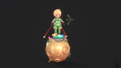 Overhit-爱神丘比特 小男孩 小精灵 神射手 弓箭手次时代RPG游戏角色3D模型