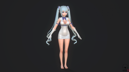 OverHit-Dungeon_Hestia 知音 小魔女 小萝莉 小美女次时代RPG游戏角色3D模型