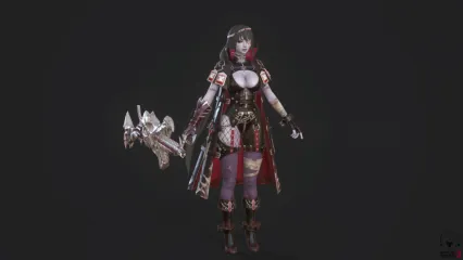 Overhit骨女枪手 白骨女 女杀手 女特工  骑士 武士 战士次时代RPG游戏角色3D模型
