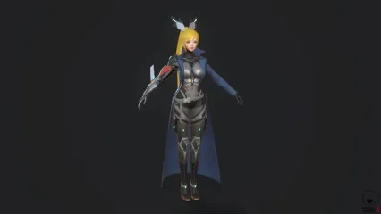 OverHit-女战士 未来女战士 女士兵 科幻女 机甲女战士 骑士 武士次时代RPG游戏角色...