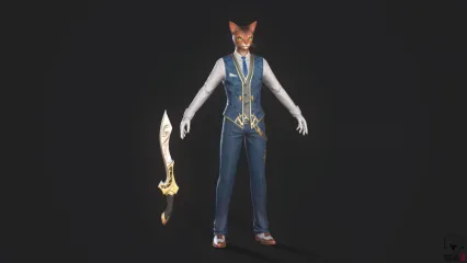猫头帅哥 猫头人 猫妖 猫头骑士 武士3D模型