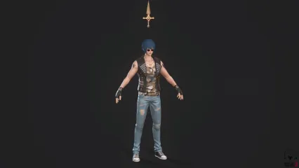 Overhit-Gray_Street 混混装 牛仔裤男 街头霸王 流氓3D模型