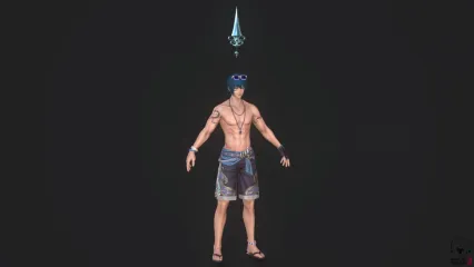 Overhit-Gray_Swimsuit 夏日装 沙滩流氓 混混 杀手3D模型
