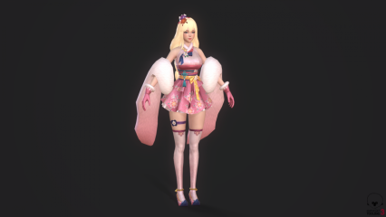 Overhit-Haru_Hanbok 可爱美少女装 美女战士 年轻女性3D模型