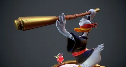 武士鸭子 唐老鸭 鸭子战士 鸭子大侠3D模型