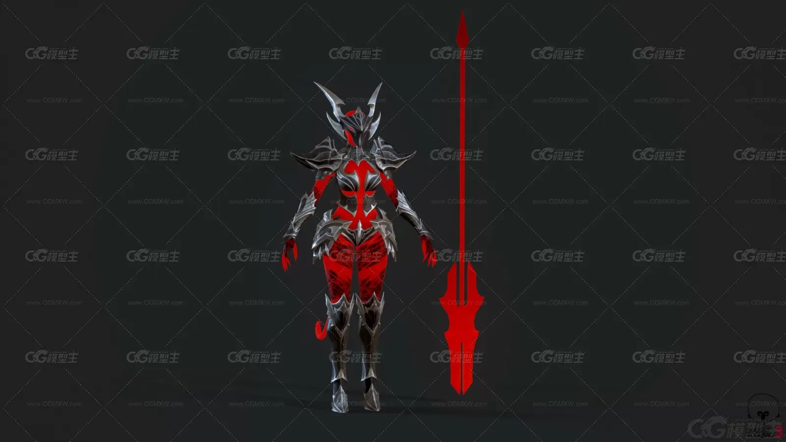 Overhit-Lumbra 女战士 女武士 勇士 士兵 美少女战士3D模型-1