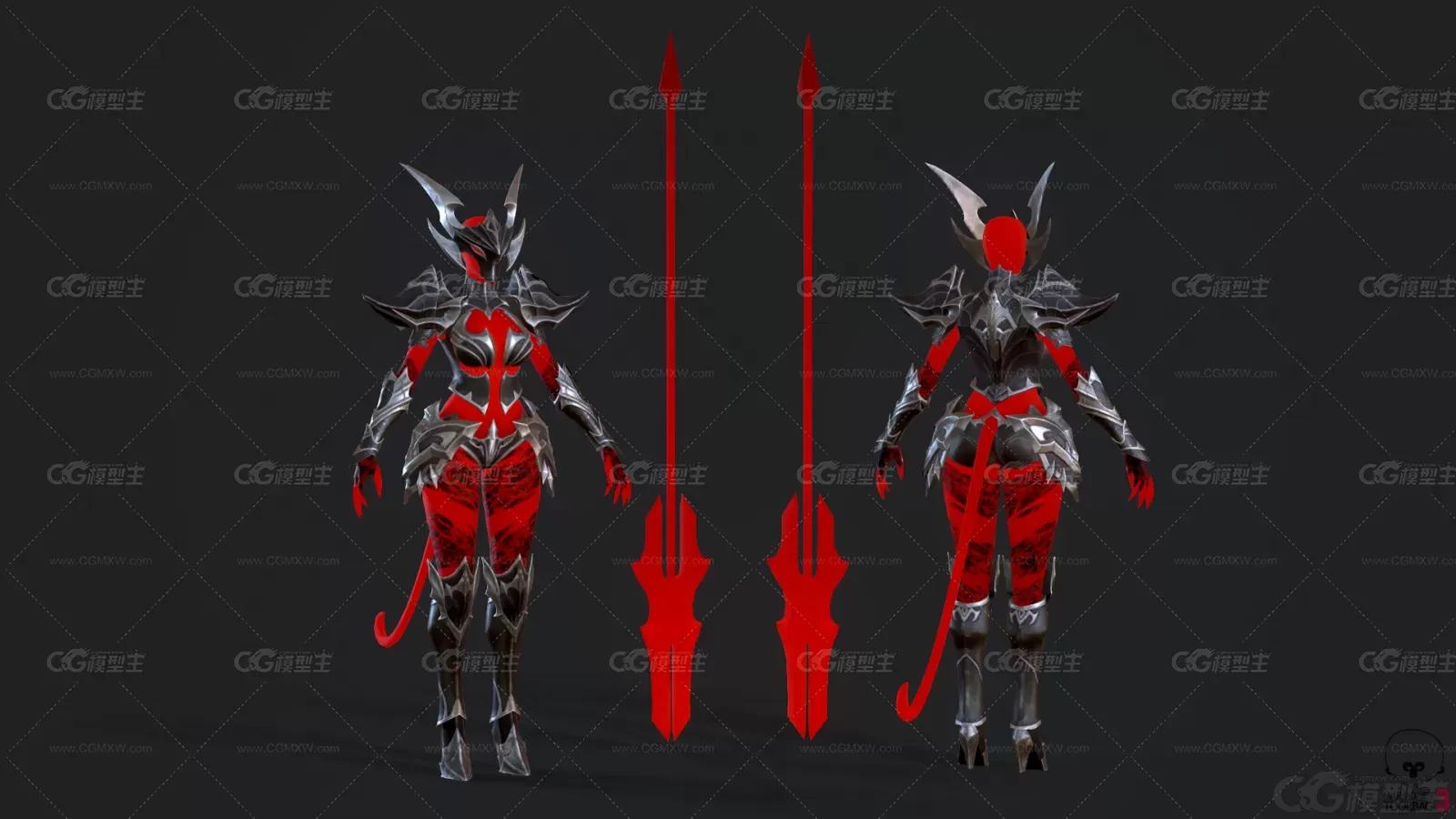 Overhit-Lumbra 女战士 女武士 勇士 士兵 美少女战士3D模型-2