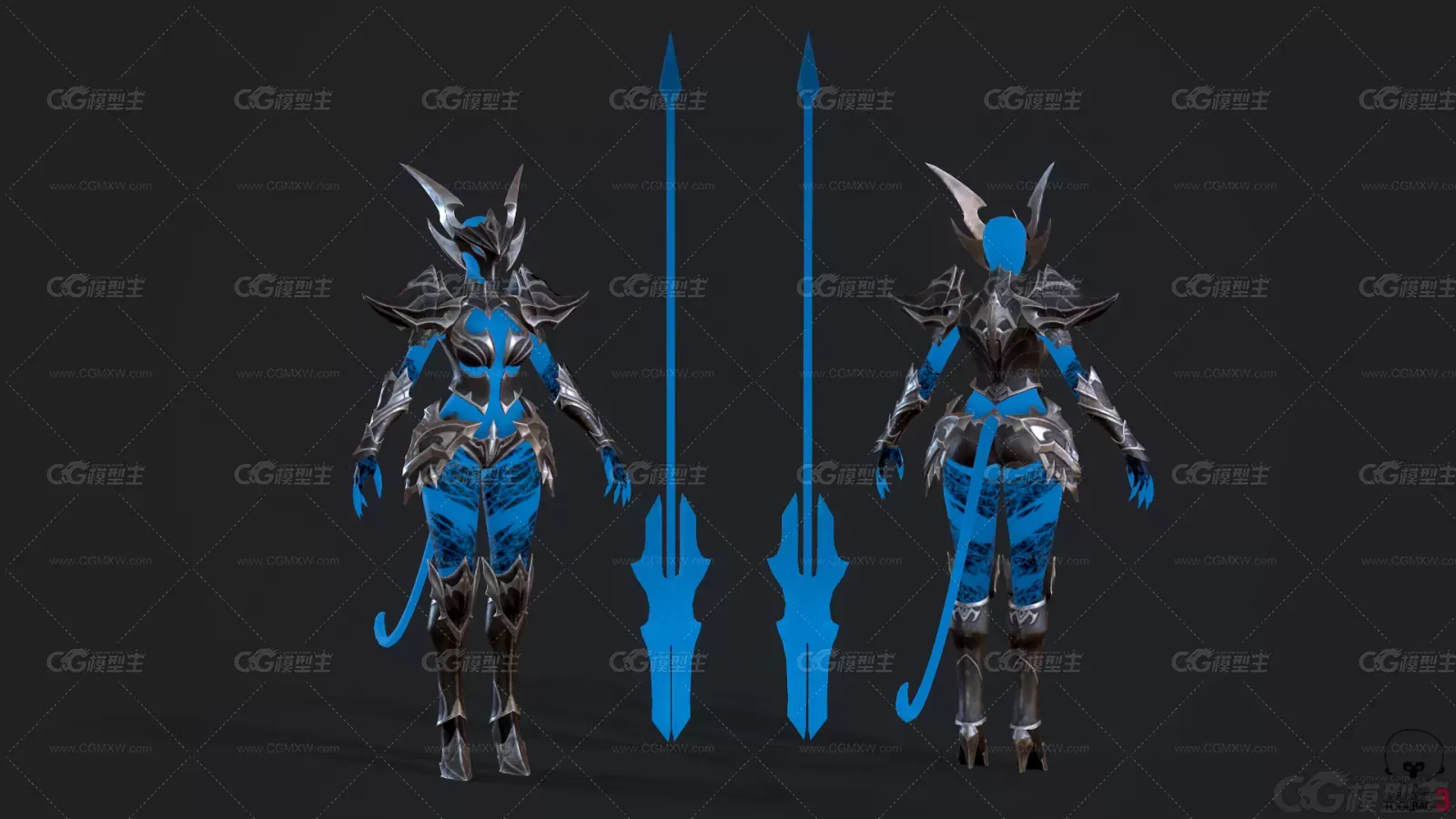 Overhit-Lumbra 女战士 女武士 勇士 士兵 美少女战士3D模型-3