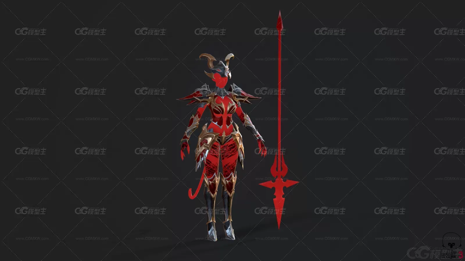 Overhit-Lumbra 女战士 女武士 勇士 士兵 美少女战士3D模型-4