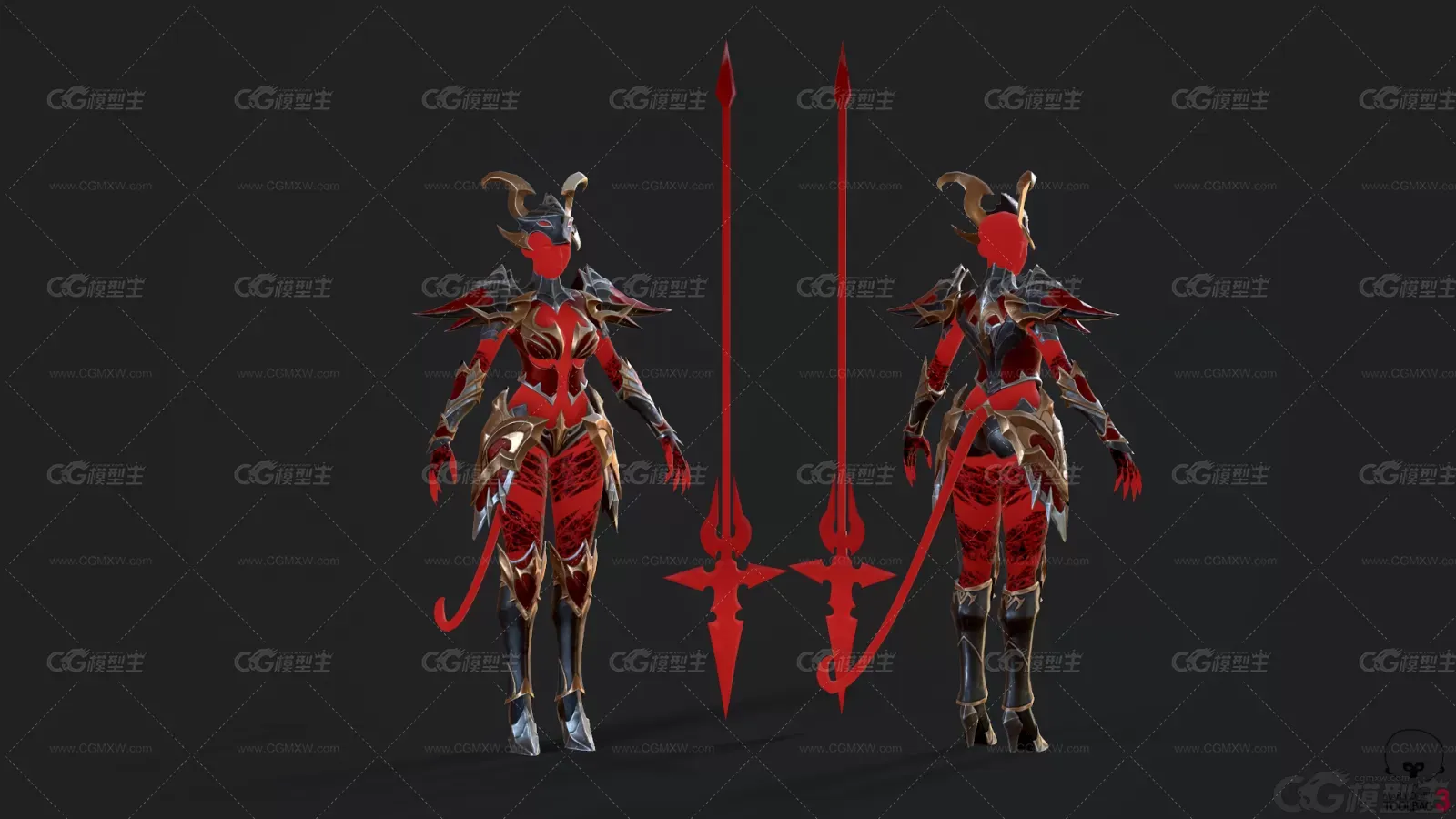 Overhit-Lumbra 女战士 女武士 勇士 士兵 美少女战士3D模型-5