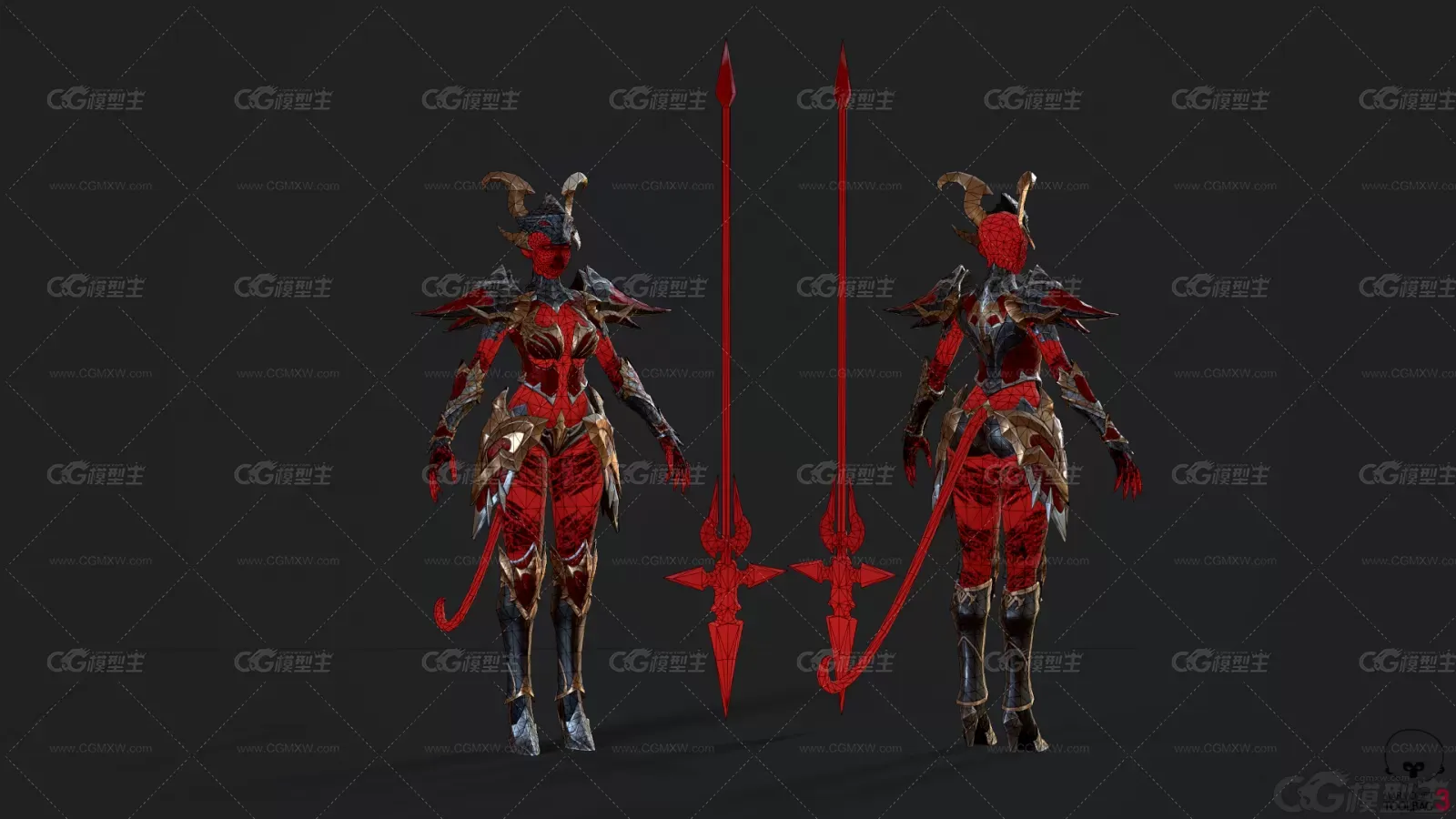 Overhit-Lumbra 女战士 女武士 勇士 士兵 美少女战士3D模型-6