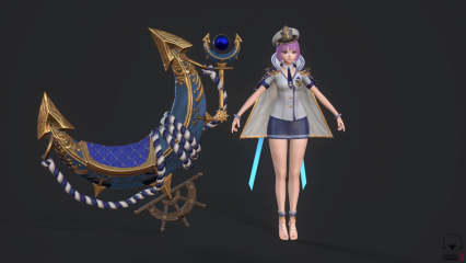 OverHit-Luna_Marine 海军美女 美少女战士 月亮公主 小萝莉法式3D模型