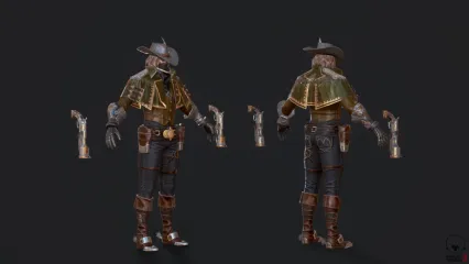 OverHit-Magnus 牛仔枪客 枪手 手枪 西部牛仔 游侠3D模型