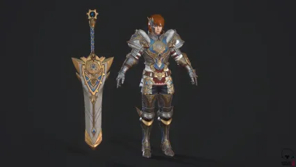 OverHit-Nat 重甲战士 金属战士 武士骑士 剑客 长剑 剑圣 3D模型