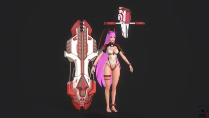 Overhit-Rachel 枪炮师 未来女战士 女枪手 科幻女士兵 女王3D模型