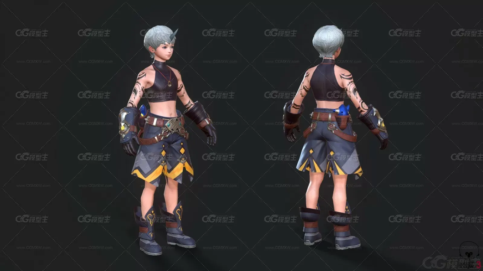 Overhit-Reiz 正太 小男孩 小战士 未来战士 科幻士兵3D模型-3